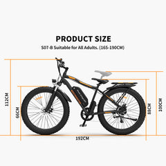 AOSTIRMOTOR  Electric Bike Fat Tire  for Adults with Detachable Rear Rack Fender AOSTIRMOTOR  Electric Bike Fat Tire  for Adults with Detachable Rear Rack Fender