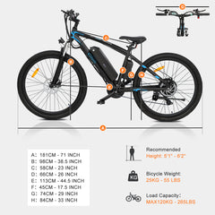 Camping Survivals  Electric Bike Mountain E-Bike  350W Camping Survivals  Electric Bike Mountain E-Bike  350W