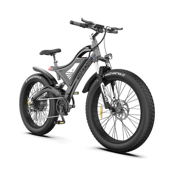 AOSTIRMOTOR Electric Bike Fat Tire for Adults