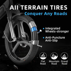 Folding Electric Bike for Adults 500W