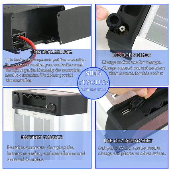 Electric Bike Battery with Charger Ebike Battery Lithium ion Electric  48V