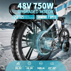 Auloor Foldable Electric Bike for Adults