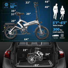 Electric Commuter Bikes Folding Ebike 16''