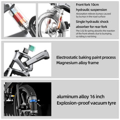 Electric Commuter Bikes Folding Ebike 16''