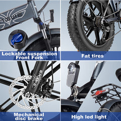 ENGWE electric bicycle Fat tire Mountain 750W