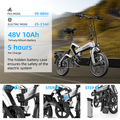 Electric Commuter Bikes Folding Ebike 16''