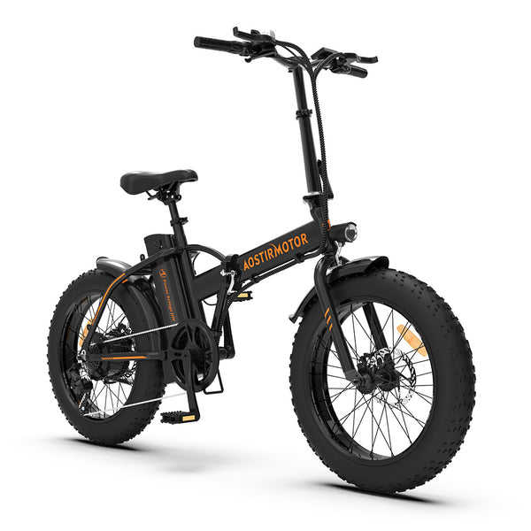 AOSTIRMOTOR Folding Electric Bicycle Fat Tire | 500W Motor