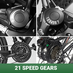 Electric Mountain Bike 350W Trails Outdoors